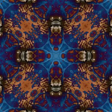 Seamless mandala pattern. Square woven texture Stock Illustration