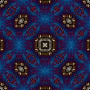 Seamless mandala pattern. Square woven texture Stock Illustration