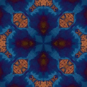 Seamless mandala pattern. Square woven texture Stock Illustration