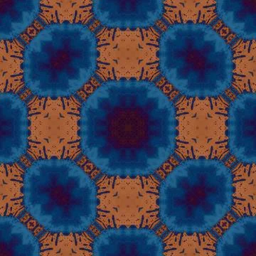 Seamless mandala pattern. Square woven texture Stock Illustration