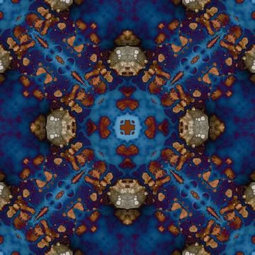 Seamless mandala pattern. Square woven texture Stock Illustration