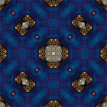 Seamless mandala pattern. Square woven texture Stock Illustration