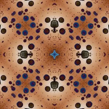 Seamless mandala pattern. Square woven texture Stock Illustration