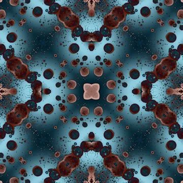 Seamless mandala pattern. Square woven texture Stock Illustration