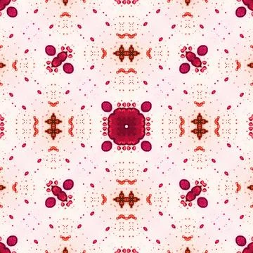 Seamless mandala pattern. Square woven texture Stock Illustration