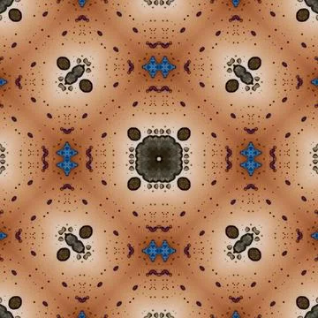 Seamless mandala pattern. Square woven texture Stock Illustration