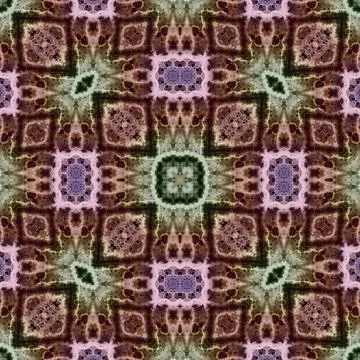 Seamless mandala pattern. Square woven texture Stock Illustration