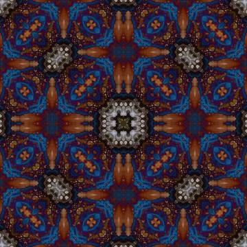 Seamless mandala pattern. Square woven texture Stock Illustration