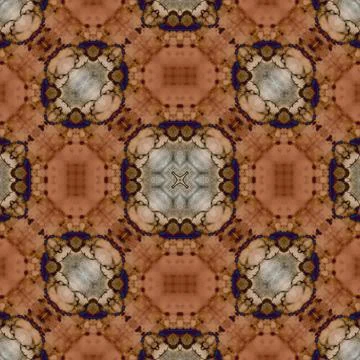 Seamless mandala pattern. Square woven texture Foto stock