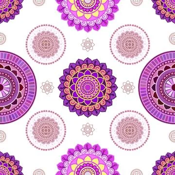 Seamless mandala pattern. third set Stock Illustration