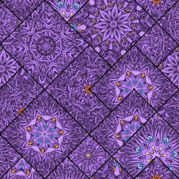 Seamless mandala pattern. Vector endless illustration 스톡 일러스트