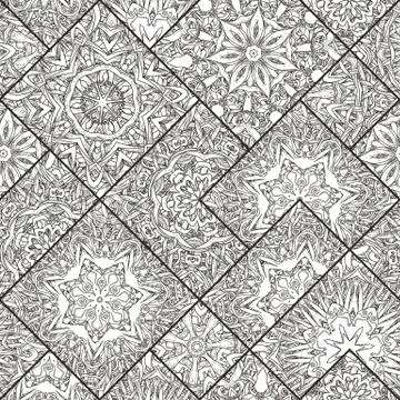 Seamless mandala pattern. Vector endless illustration Stock Illustration