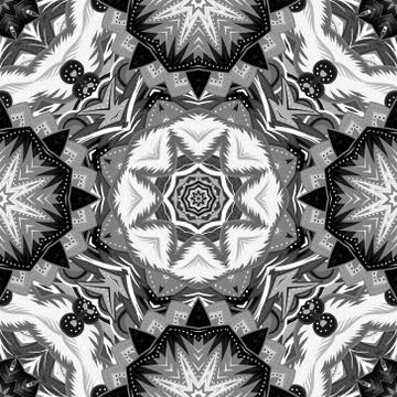 Seamless mandala pattern. Vintage decorative elements. Hand drawn background Stock Illustration