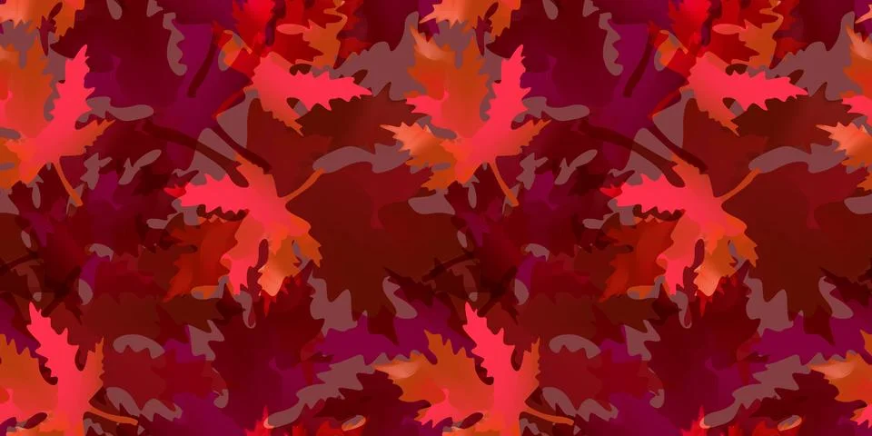 Seamless maple leaf pattern Stock Illustration