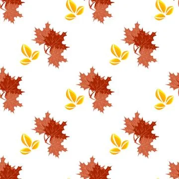 Seamless maple leafs pattern 스톡 일러스트
