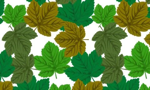 Seamless with maple leaves Stock Illustration