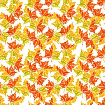 Seamless maple leaves Ilustración de archivo
