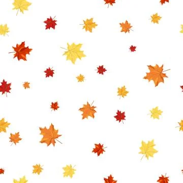 Seamless Maple Pattern 스톡 일러스트