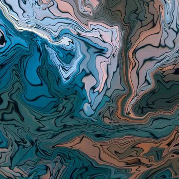 Seamless marbled pattern, resembling a watercolor, liquid texture, shades of blu Stock Illustration