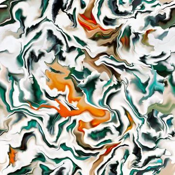 Seamless marbled pattern, resembling a watercolor, liquid texture, shades of blu Stock Illustration