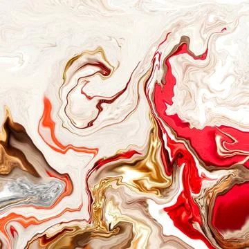 Seamless marbled pattern, resembling a watercolor, liquid texture, shades of gol Stock Illustration