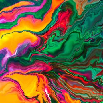 Seamless marbled pattern, resembling a watercolor, liquid texture, green, purple Stock Illustration