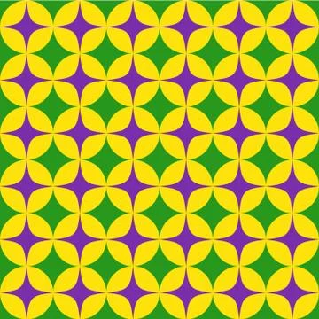 Seamless mardi grass abstract pattern Stock Illustration