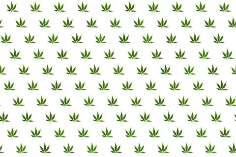 Seamless marijuana pattern. Hemp leaf tile. Stock Photos