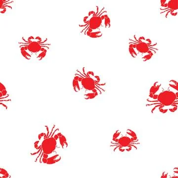 Seamless marine pattern, crabs Illustrazione stock