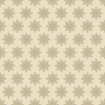 Seamless marine pattern. Vector illustration. Illustrazione stock