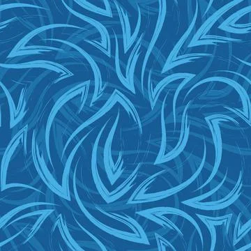Seamless marine vector pattern of angles and flowing lines.Texture from Stock Illustration