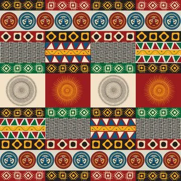 Seamless mayan, aztec pattern Seamless mayan, aztec pattern in colors Copy... Stock Photos