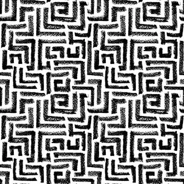 Seamless maze pattern with charcoal black lines. Stock Illustration