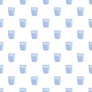 Seamless meal replacement pattern for healthy diet and fitness Stock Illustration