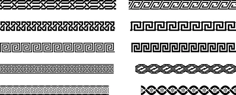 Seamless meander or Maze pattern on a isolated white background. Stock Illustration