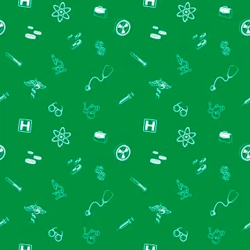 Seamless medical and science background texture イラスト素材