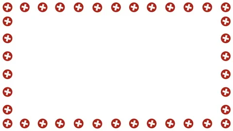 Seamless medical cross frame pattern design in  4k video. 库存影片 145746835