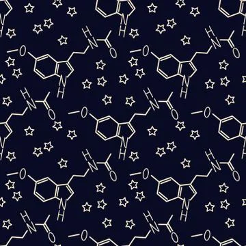 Seamless melatonin pattern Stock Illustration