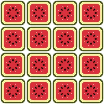 Seamless melon pattern Stock Illustration