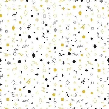 Seamless memphis print Stock Illustration