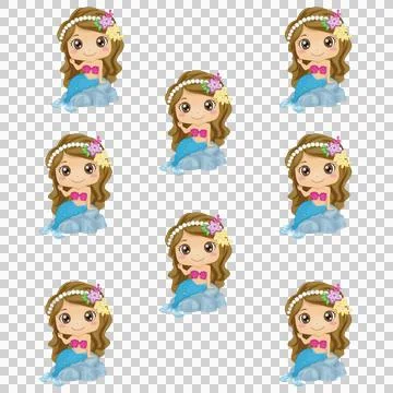 Seamless Mermaid Pattern Vector Art Illustration Illustrazione stock