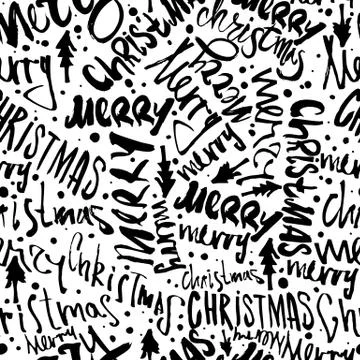 Seamless Merry Christmas pattern Illustrazione stock