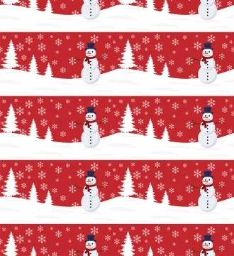 Seamless Merry Christmas pattern winter abstraction. Forest background. Endle Stock Illustration