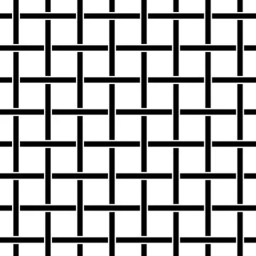 Seamless mesh, grid, cage pattern. Truchet tiled background. Geometric backdr Stock Illustration