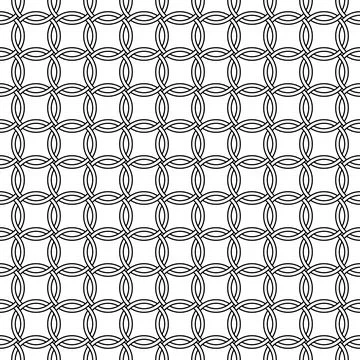 Seamless mesh pattern round rings  intertwined chain mail circles Stock Illustration