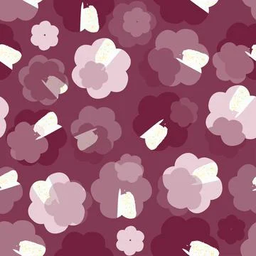 Seamless mess flower background , cute greeting card or fabric Stock Illustration