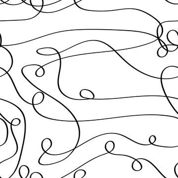 Seamless messy monochrome pattern Ilustración de archivo