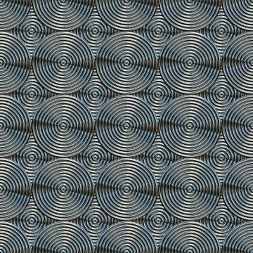 Seamless  metal concentric pattern Stock Illustration