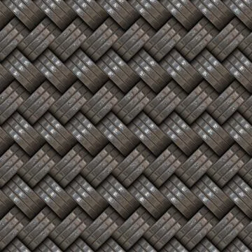 Seamless  metal weaving pattern Illustrazione stock