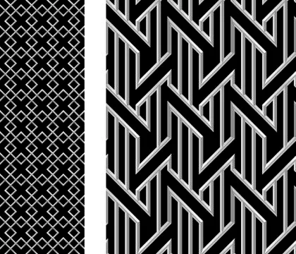 Seamless metallic background with squares and diagonal lines. Stock Illustration